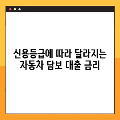 할부 차량담보대출 가능한 곳 BEST 8 총정리 | 자동차 담보 대출, 금리 비교, 신용등급