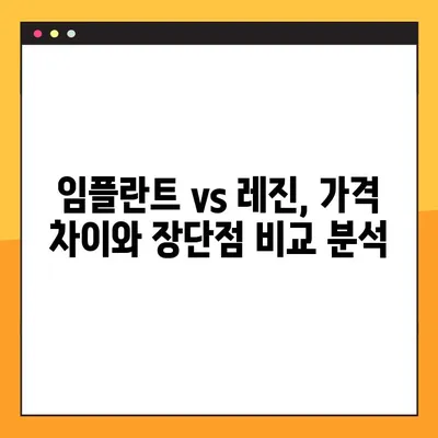 어금니 임플란트 vs 치아 레진| 가격 비교 & 확실한 설계 과정 | 임플란트, 레진, 치과, 비용, 치료