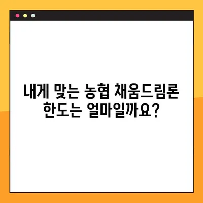 농협 채움드림론 완벽 가이드| 한도, 금리, 자격, 신청, 후기까지 한번에! | 대출, 금융, 농협