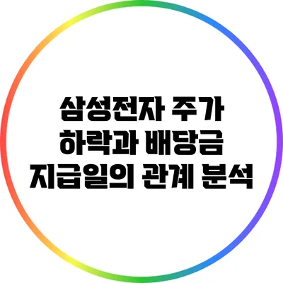 삼성전자 주가 하락과 배당금 지급일의 관계 분석