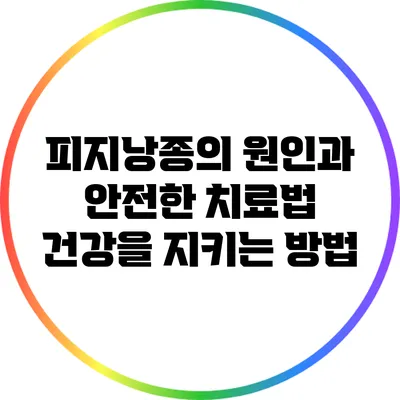 피지낭종의 원인과 안전한 치료법: 건강을 지키는 방법