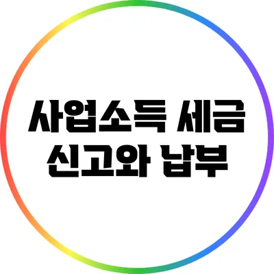 사업소득 세금 신고와 납부