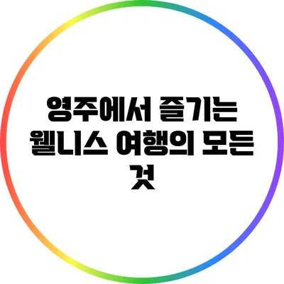영주에서 즐기는 웰니스 여행의 모든 것
