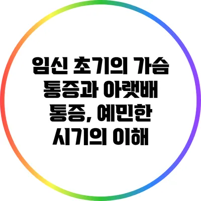 임신 초기의 가슴 통증과 아랫배 통증, 예민한 시기의 이해