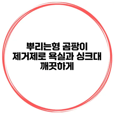 뿌리는형 곰팡이 제거제로 욕실과 싱크대 깨끗하게